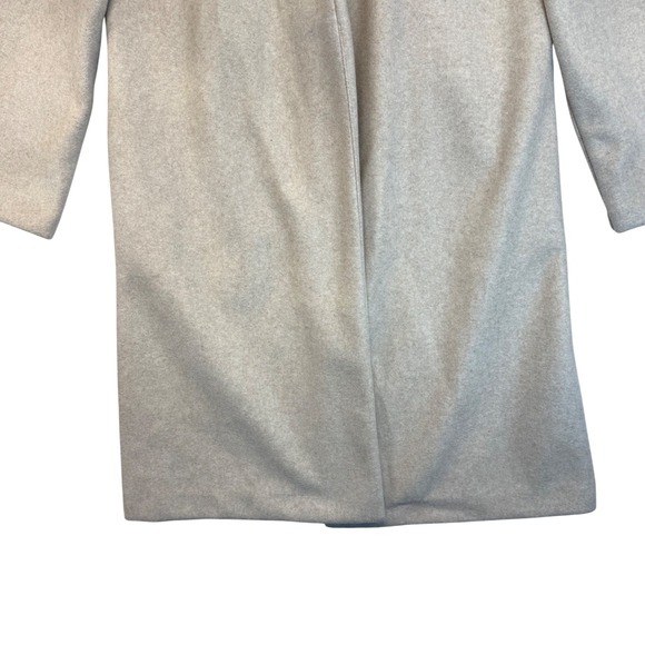 ZARA‎ Long Cream Beige Lapel Collar Coat Classic Staple Neutral Soft Medium - Picture 5 of 12